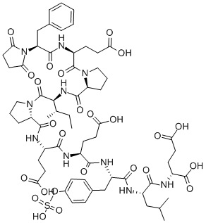 SUCCINYL-(PRO58,D-GLU65)-HIRUDIN (56-65) (SULFATED) 结构式