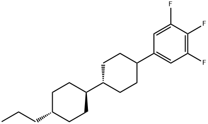 反式-4-(3,4,5-三氟苯基)-反式-4'-丙基联二环己烷 结构式