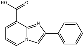 2-PHENYL-IMIDAZO[1,2-A]PYRIDINE-8-CARBOXYLIC ACID 结构式