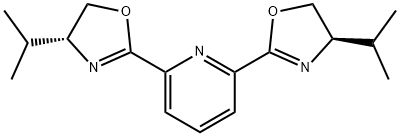 (+)-2,6-双[(4R)-4-(异丙基)-2-恶唑啉-2-基]吡啶 结构式