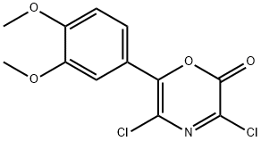 2H-1,4-Oxazin-2-one,  3,5-dichloro-6-(3,4-dimethoxyphenyl)- 结构式