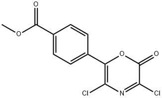 Benzoic  acid,  4-(3,5-dichloro-2-oxo-2H-1,4-oxazin-6-yl)-,  methyl  ester 结构式