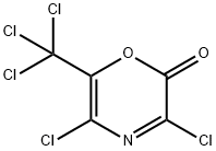 2H-1,4-Oxazin-2-one,  3,5-dichloro-6-(trichloromethyl)- 结构式