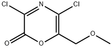 2H-1,4-Oxazin-2-one,  3,5-dichloro-6-(methoxymethyl)- 结构式