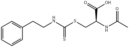 N-ACETYL-S-[N-(2-PHENYLETHYL)THIOCARBAMOYL]-L-CYSTEINE 结构式