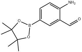 2-amino-5-(4,4,5,5-tetramethyl-1,3,2-dioxaborolan-2-yl)benzaldehyde 结构式