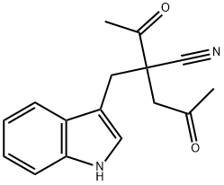 4-ACETYL-4-CYANO-5-(INDOL-3-YL)PENTAN-2-ONE 结构式