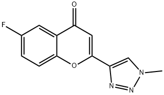 4H-1-Benzopyran-4-one, 6-fluoro-2-(1-methyl-1H-1,2,3-triazol-4-yl)- 结构式