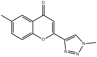 4H-1-Benzopyran-4-one, 6-methyl-2-(1-methyl-1H-1,2,3-triazol-4-yl)- 结构式