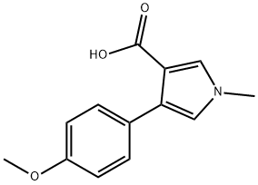4-(4-METHOXYPHENYL)-1-METHYL-1H-PYRROLE-3-CARBOXYLIC ACID 结构式