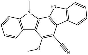 6-cyano-5-methoxy-12-methylindolo(2,3-a)carbazole 结构式