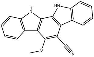 6-cyano-5-methoxyindolo(2,3-a)carbazole 结构式