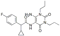 Benzeneacetamide,  N-(6-amino-1,2,3,4-tetrahydro-2,4-dioxo-1,3-dipropyl-5-pyrimidinyl)--alpha--cyclopropyl-4-fluoro- 结构式