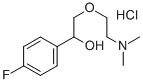 alpha-((2-(Dimethylamino)ethoxy)methyl)-4-fluorobenzenemethanol hydroc hloride 结构式