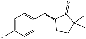 (5E)-5-(4-氯苄亚基)-2,2-二甲基环戊酮 结构式