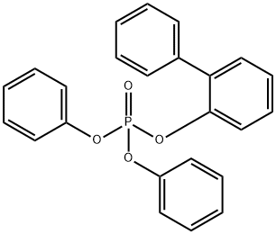 磷酸-2-联苯基二苯基酯 结构式