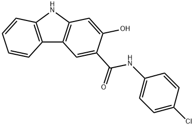 N-(4-chlorophenyl)-2-hydroxy-9H-carbazole-3-carboxamide 结构式