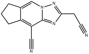 2-Cyanomethyl-8-cyano-6,7-trimethylene-[1,2,4]-triazolo[1,5-a]pyridine 结构式