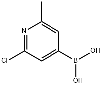 2-氯-6-甲基吡啶-4-硼酸 结构式