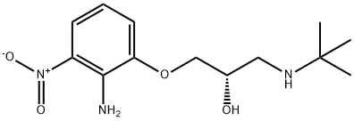 (S)-1-(2-Amino-3-nitrophenoxy)-3-tert-butylamino-propan-2-ol 结构式