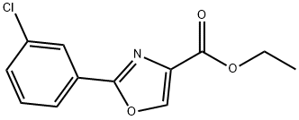 2-(3-氯苯基)-恶唑-4-羧酸乙酯 结构式