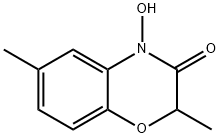 2,6-Dimethyl-4-hydroxy-2H-1,4-benzoxazin-3(4H)-one 结构式