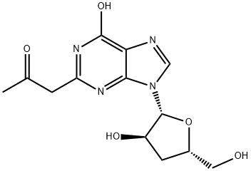 2-Acetonyl-9-[3-deoxy-beta-d-ribouranosyl]hypoxanthine 结构式