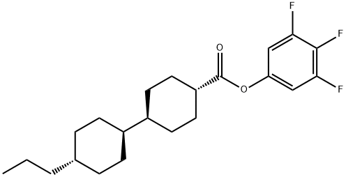 TRANS TRANS-3 4 5-TRIFLUOROPHENYL 4''-PROPYLBICYCLOHEXYL-4-CARBOXYLATE 结构式