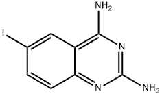 2,4-二氨基-6-碘喹唑啉 结构式