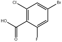 4-溴-2-氯-6-氟苯甲酸 结构式