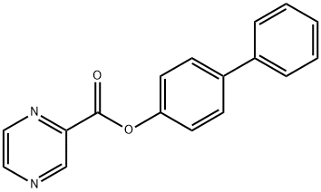 4-Biphenylyl pyrazinoate 结构式