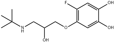 3-(tert-butylamino)-1-(3,4-dihydroxy-6-fluorophenoxy)-2-propanol 结构式
