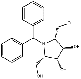 N-Diphenylmethyl 2,5-Anhydro-2,5-imino-D-glucitol 结构式