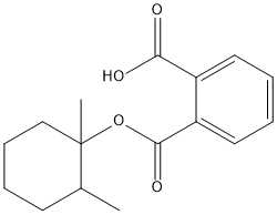 邻苯二甲酸单二甲基环己酯 结构式