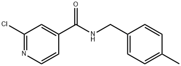 2-氯-N-(4-甲基苄基)吡啶-4-甲酰胺 结构式