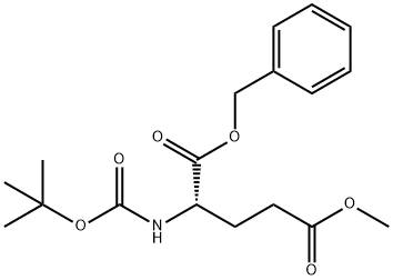 (S)-1-Benzyl 5-Methyl 2-((tert-butoxycarbonyl)aMino)pentanedioate 结构式