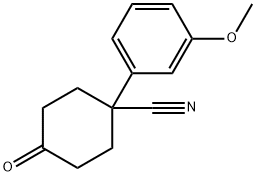 1-(3-甲氧苯基)-4-氧代环己甲腈 结构式