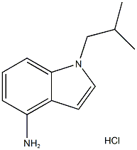 1-异丁基-1H-吲哚-4-胺盐酸盐 结构式