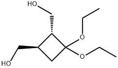 1,2-Cyclobutanedimethanol,3,3-diethoxy-,(1R-trans)-(9CI) 结构式