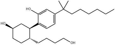 5-(1,1-Dimethylheptyl)-2-[(1R,2R,5R)-5-hydroxy-2-(4-hydroxybutyl)cyclohexyl]phenol 结构式