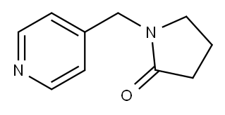 1-(4-吡啶基甲基)-2-吡咯烷酮 结构式