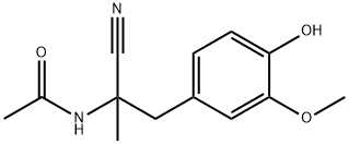 N-(2-CYANO-1-(4-HYDROXY-3-METHOXYPHENYL)PROPAN-2-YL)ACETAMIDE 结构式