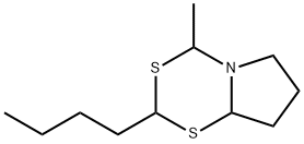 4H-Pyrrolo2,1-d-1,3,5-dithiazine, 2-butyltetrahydro-4-methyl- 结构式