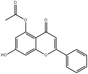 5-ACETOXY-7-HYDROXYFLAVONE 结构式