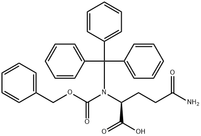 N-CBZ-N'-三苯甲基-L-谷氨酰胺 结构式