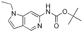 tert-butyl N-{1-ethyl-1H-pyrrolo[3,2-c]pyridin-6-
yl}carbaMate 结构式