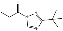 1H-1,2,4-Triazole,  3-(1,1-dimethylethyl)-1-(1-oxopropyl)-  (9CI) 结构式