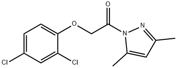 1-(2,4-Dichlorophenoxyacetyl)-3,5-dimethyl pyrazole 结构式