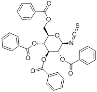 2,3,4,6-四-O-苯甲酰基-Β-D-吡喃葡萄糖基异硫氰酸酯[用于高效液相色谱标记] 结构式