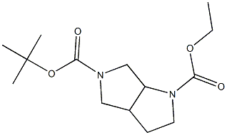 Pyrrolo[3,4-b]pyrrole-1,5-dicarboxylic acid, hexahydro-, 5-(1,1-diMethylethyl) 1-ethyl ester 结构式